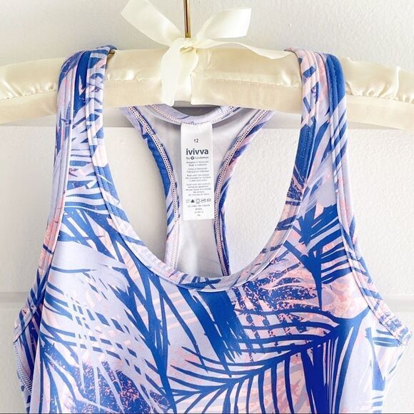 Ivivva Keep Your Cool Palm Splash Pink Multi/Lavender Dusk Tank Top Size 12 - Picture 5 of 9
